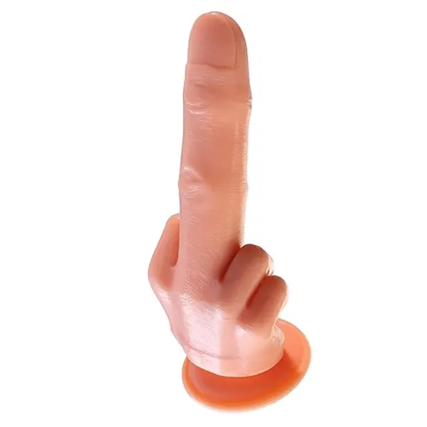 9.5" Realistic Hand Finger Anal Dildo, Adult G-spot Stimulation Sex Toy with Powerful Strong Suction Cup for Hands-Free Play, Novel April Fools' Day Gifts & Decorations, Funny Toys for Couples(Flesh) - Flesh