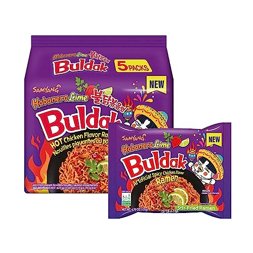 SAMYANG | Nudeln Habanero Chicken Hot 5x140g Ramen | NEU | Fertignudeln Instant Fire Noodles | sehr scharf | Ramyun Halal