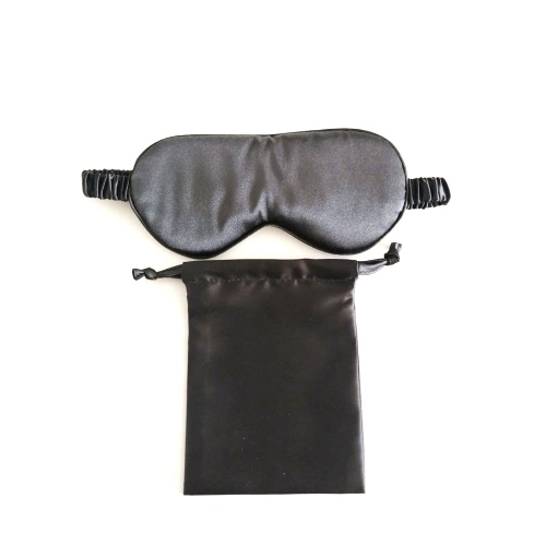 Soft Eyes Sleep Mask In A Pouch Set - SILKY BLACK