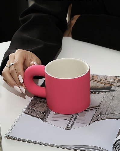 Chic Mug - Stylish Designer Ceramic Mug for Modern Homes by INSPECIAL HOME - Pink