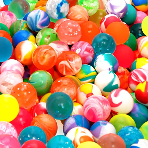 Pllieay 264 Pieces Bouncy Balls in Bulk, 3 Style Random Small Rubber Bouncy Balls for Kids Party Favors, 20mm/0.79Inch Neon Bouncing Balls for Gift Bag Filling and Vending Machines - 264 Pieces 20mm