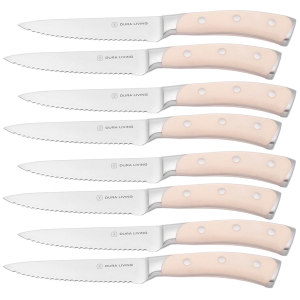 Elite Set of 8 Steak Knives | Cream
