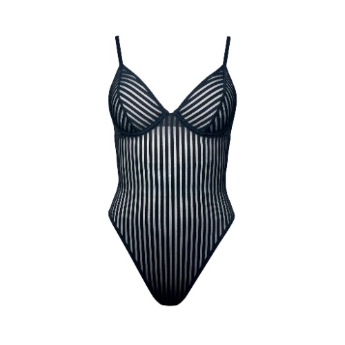Vertigo Wired Bodysuit Black - M / Black