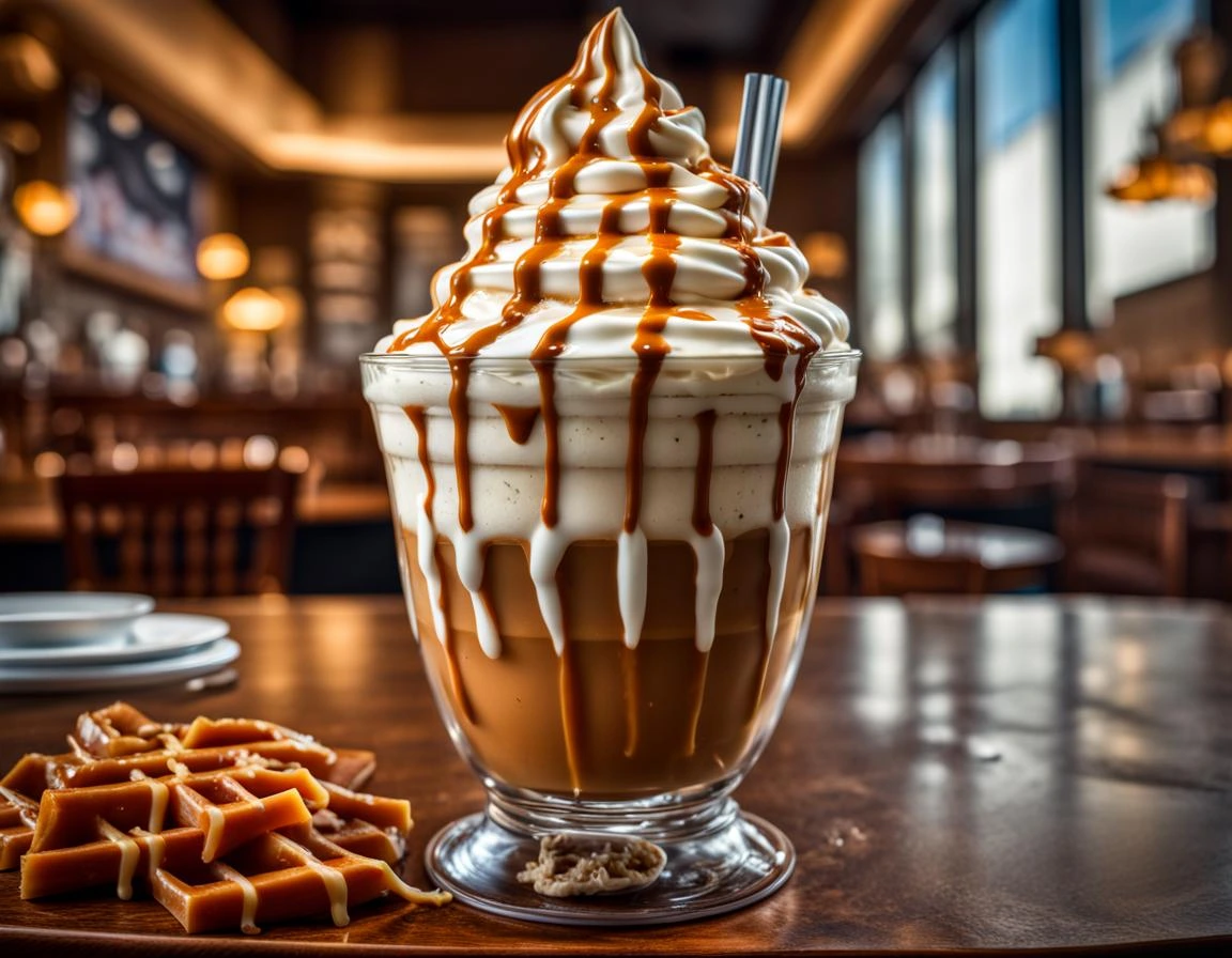 Mega Caramel Frappe' with Xtra Drizzle