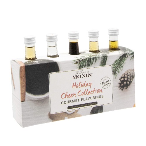 Monin Holiday Cheer Collection Flavoring Syrups - 50 ml (Pack of 5)