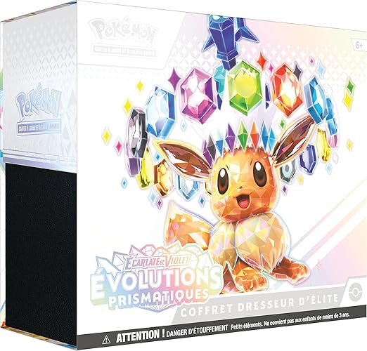 Pokémon TCG: Scarlet & Purple Elite Trainer Set - Prismatic Evolutions (1 Fully Illustrated Promo Card, 9 Booster Packs & Premium Game Accessories)
