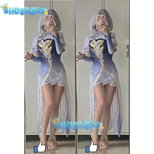 In Stock SHUSHENG Genshin Impact Focalor cos Water God Furina cosplay Game Costume