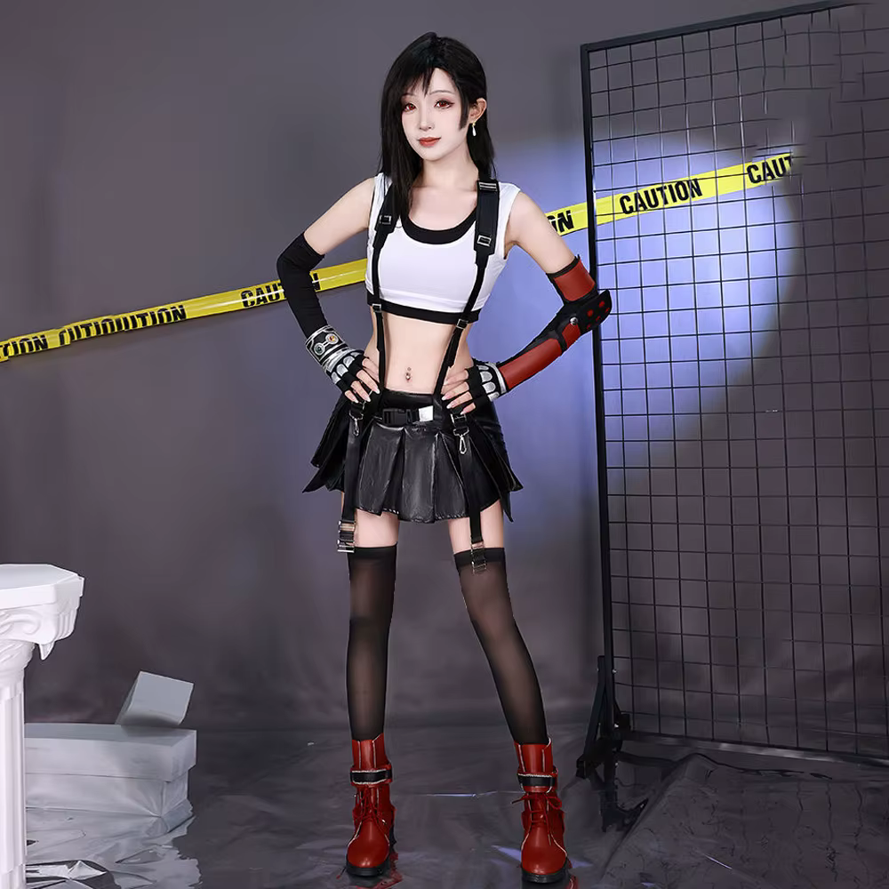 Tifa Lockhart Cosplay Costume Carnival Uniform Wig Anime Halloween Costumes Women Game - AliExpress 200000532