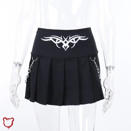 Black Chain Skirt - black / S