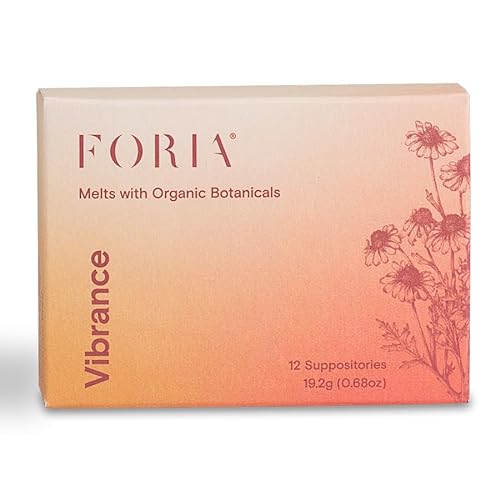 FORIA Vibrance Melts | Organic, All-Natural Moisturizing Vaginal Suppositories with Cocoa Butter and MCT Oil | Fragrance-Free Intimate Skincare | 12 Count - Vibrance Melts