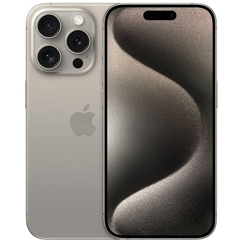 Apple iPhone 15 Pro Max, 256GB, Natural Titanium - T-Mobile (Renewed) - T-Mobile - Natural Titanium - 256GB