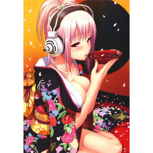 Super Sonico Poster by Silk Printing # Size about (60cm x 87cm, 24inch x 35inch) # Unique Gift # 38F648