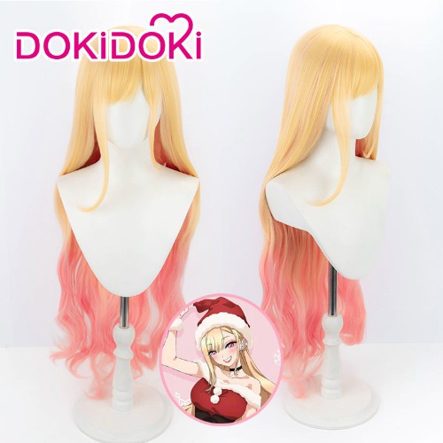 【Ready For Ship】DokiDoki-R Anime My Dress Up Darling Cosplay Kitagawa Marin Cosplay Wig Christmas Ver | Marin
