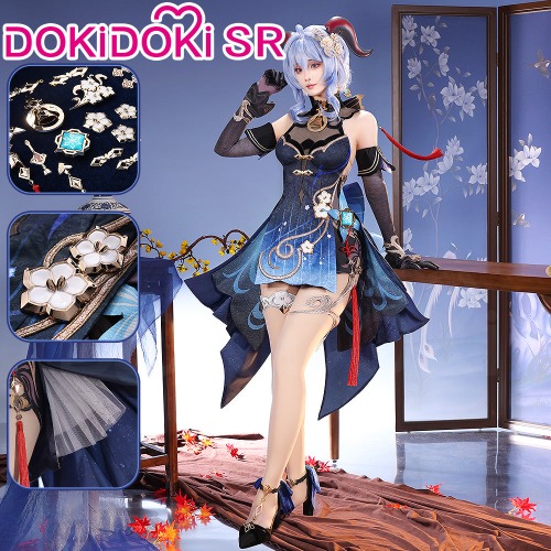 DokiDoki-SR Game Genshin Impact Cosplay Ganyu Costume / Shoes Lantern Rite 2024 Skin Twilight Blossom gan yu | Costume Only-L-Order Processing Time Refer to Description Page