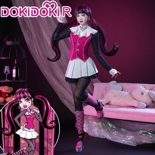 【 Ready For Ship】【Size S-3XL 】DokiDoki-R Anime Monster High Cosplay Draculaura Costume | XL