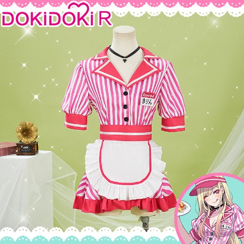 【In Stock】【Size S-2XL】DokiDoki-R Anime My Dress-Up Darling Cosplay Kitagawa Cosplay Waitress Ver Kitagawa Marin Ukata Costume | XL