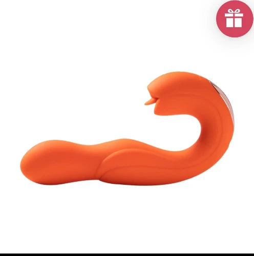 Joi - Rotating Head G-spot Vibrator & Clit Licker  | Orange