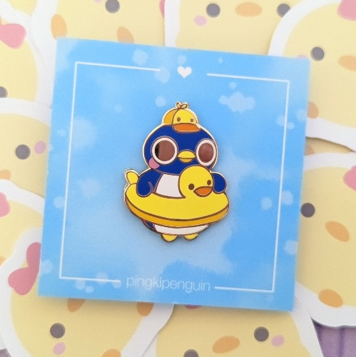 Rubber Duckie Pool Party Roald Enamel Pin