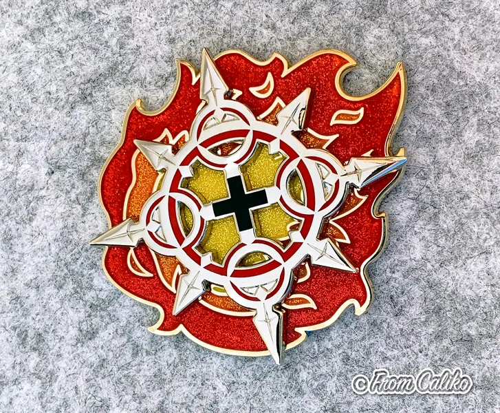 Kingdom Hearts Pin - Spinning Axel Chakram Enamel Pin Spinner