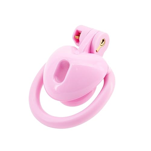 Inverted Chastity Cage SM Sex Toys Flat Chastity Cage Male Cage Chastity Device Penis Ring to Prevent Erection Bondage for Men - pink-1