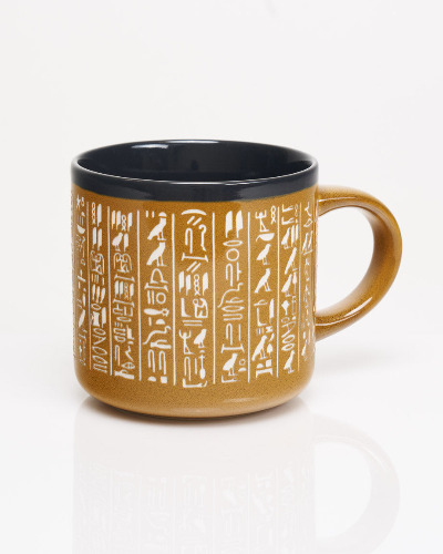 Hieroglyphics Hand Carved 15 oz Ceramic Mug | Default Title
