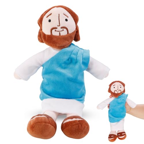 ONRSV My Friend Jesus Plush Doll 13 Inch, Jesus Stuffed Doll with Smile, Jesus Plushie Religious Christ Savior Doll, Jesus Doll Religious Party Favors for Boys and Grils