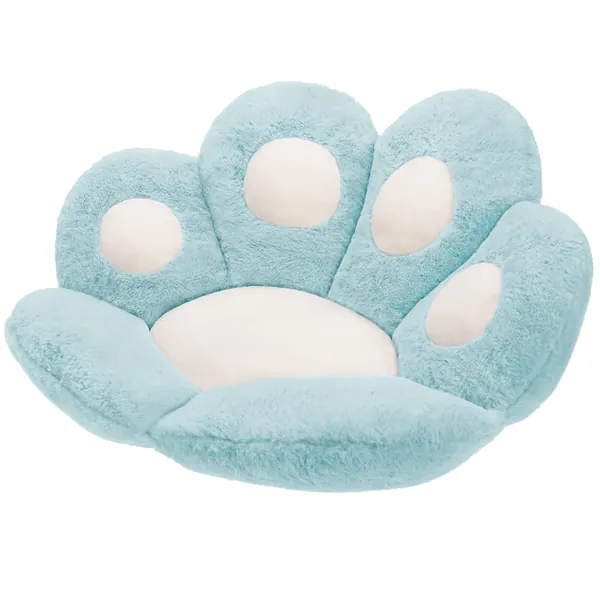 DITUCU Cat Paw Cushion Lazy Sofa Office Chair Cushion Bear Paw Warm Floor Cute Seat Pad for Dining Room Bedroom Comfort Chair for Health Building Blue(31.4x27.5inch) - Blue Large (Pack of 1 )