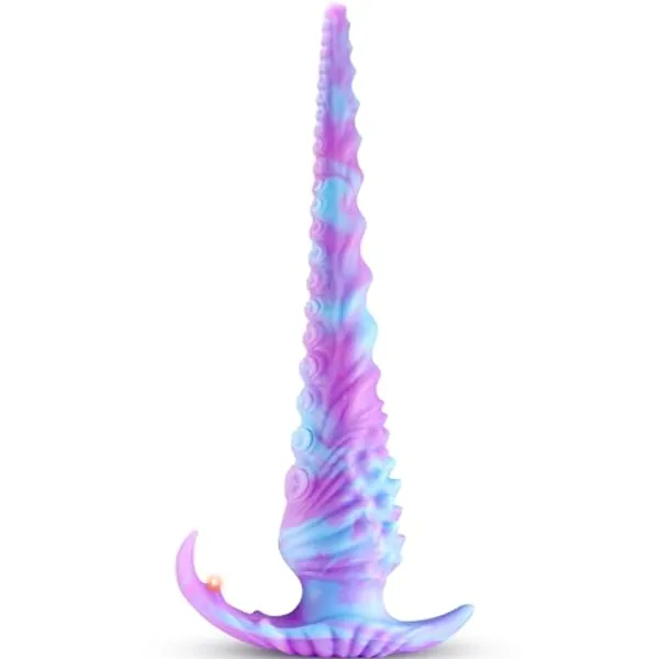 Long Dildo Huge Anal Plug 13.78 Inch Anal Adult Toy, Monster Fantasy Knot Dildos Bringing Deep Pleasure Soft Liquid Silicone Butt Plug G-Spot Stimulation and Prostate Orgasm Sex Toy for Men and Women