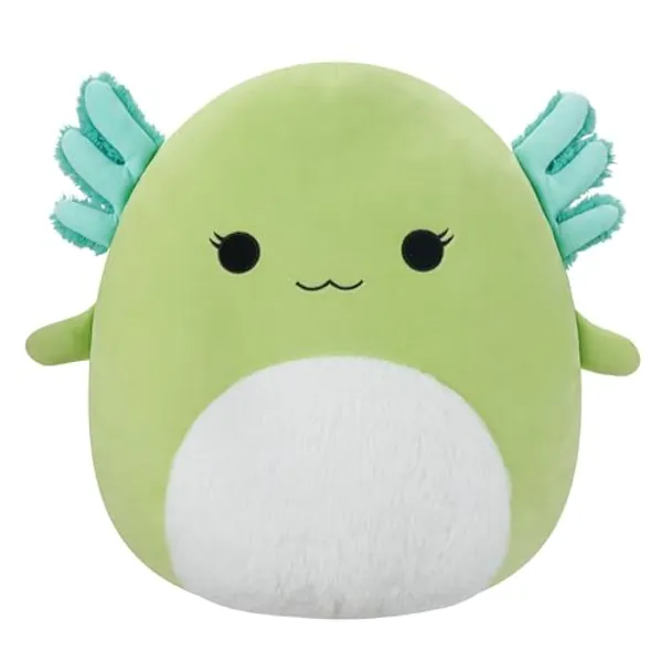 Squishmallows Original 16-Inch Mipsy Green Axolotl with Fuzzy White Belly - Large Ultrasoft Official Jazwares Plush