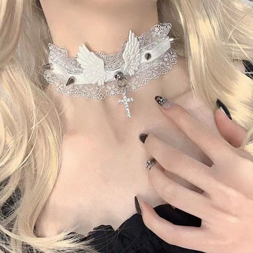 Praise The Angels Choker - White