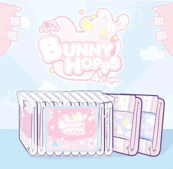 BunnyHopps 4-Tape | Large / No Scent / Pack - 10 Diapers
