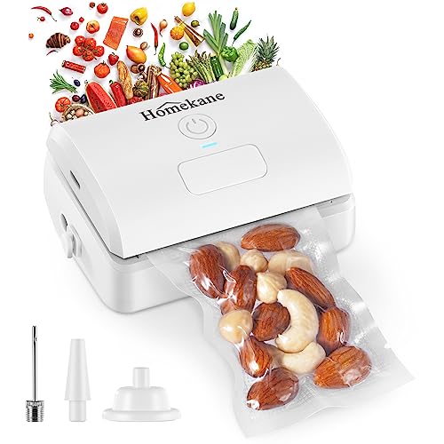Vacuum Sealer Machine HOMEKANE,Mini Food Vacuum Sealer Rechargeable, Bag Sealer with Cutter, Fast Heat Sealer Machine Chip Bag Sealer Handheld, Vacuum Food Sealer for Snack Plastic Bags Food Storage