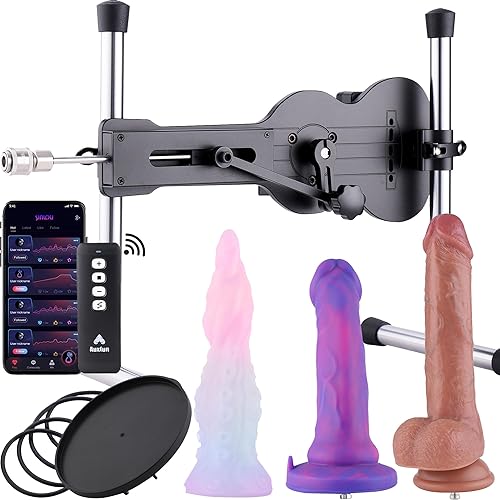 Sinloli APP Remote Controlled Sex Machine, Upgraded Automatic Love Machine with Unlimited Modes, Long-Distance Controlled Adult Sex Toys for Female Male Couples, with Silicone Dildos Attachments