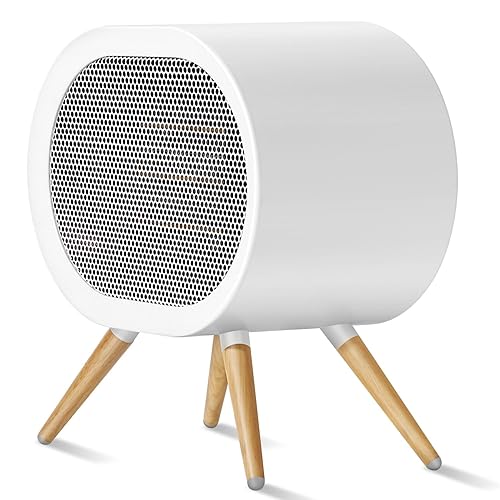 Space Heater, 1000W Small Space Heaters for Indoor Use, 3 Mode PTC Fast Heating Energy Efficient Ceramic Heater, Portable Mini Heater Overheating Tip-Over Protection for Office Desk Home Bathroom - White