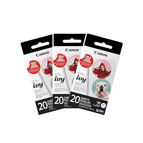 Canon Zink Circle Sticker 60Sheet Bundle