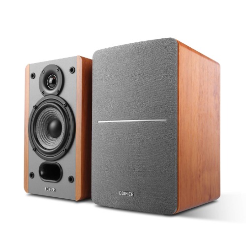 Edifier P12 2-Way Bookshelf Speakers Passive Speakers (Pair) - Desktop PC Speakers Wood - Built-in Wall Bracket for Home, Karaoke, Studio, Music (Receiver/Amplifier Not Included)