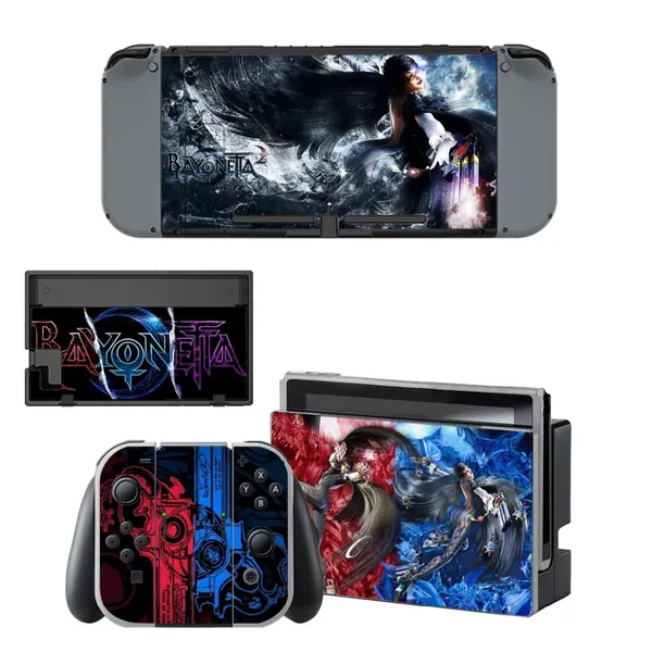 Nintendo Switch Vinyl Skins Sticker For Nintendo Switch Console and Controller Skin Set – For Bayonetta