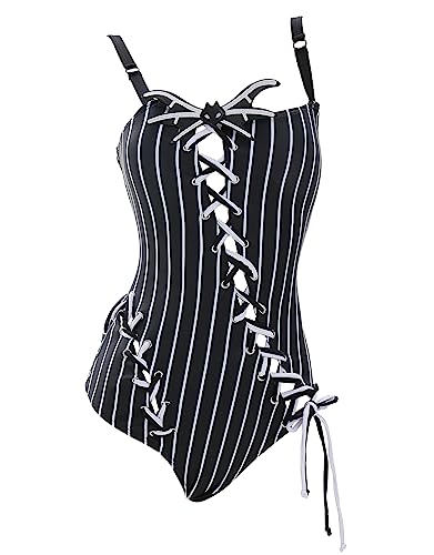 Throne | Raven Ahri | MEOWCOS Women's One Piece Swimsuits Gothic Black ...