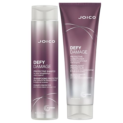 Joico Defy Damage Protective Shampoo & Conditioner Set | For Color-Treated Hair | Strengthen Bonds & Preserve Hair Color | With Moringa Seed Oil & Arginine - 10.1 Fl Oz (Pack of 1)