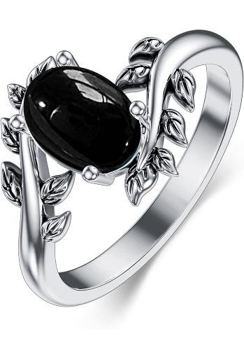 Onyx silver ring 