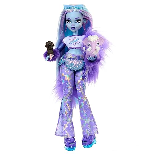 Monster High Doll, Abbey Bominable Yeti with Pet Mammoth Tundra & Accessories Including Furry Scarf & Snowflake Backpack - Multicolor