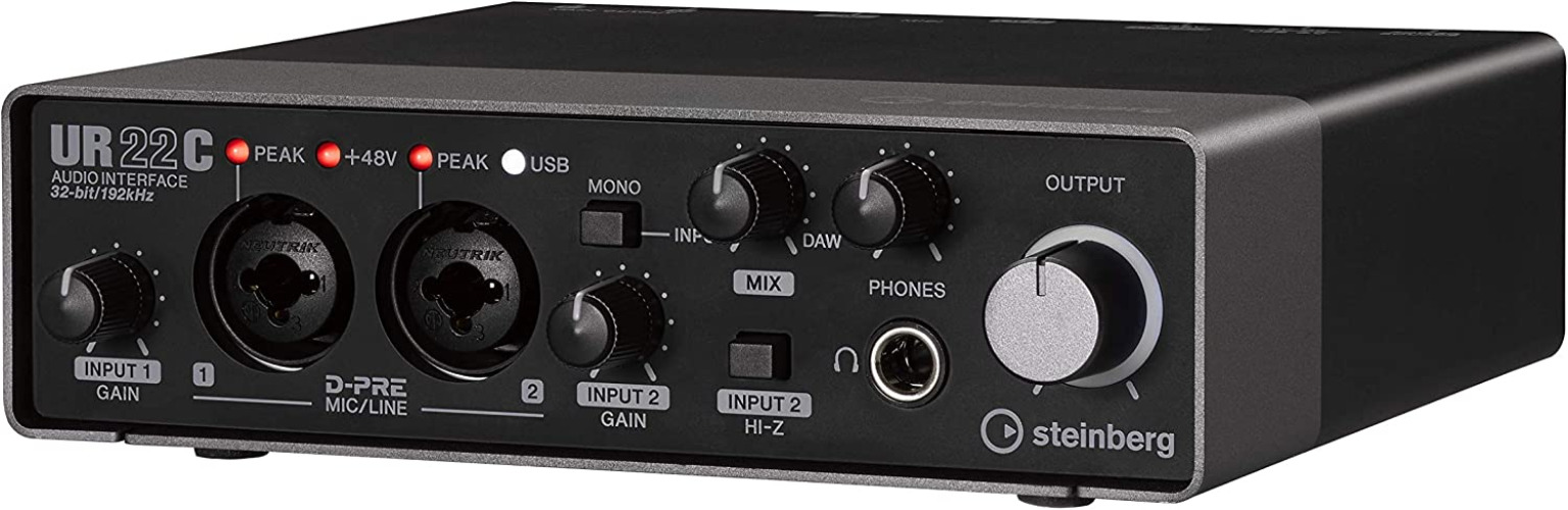 Steinberg UR22C 2x2 USB 3.0 Audio Interface with Cubase AI and Cubasis LE - UR22C