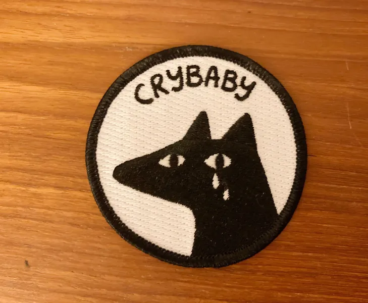Crybaby wolf glow in the dark patch
