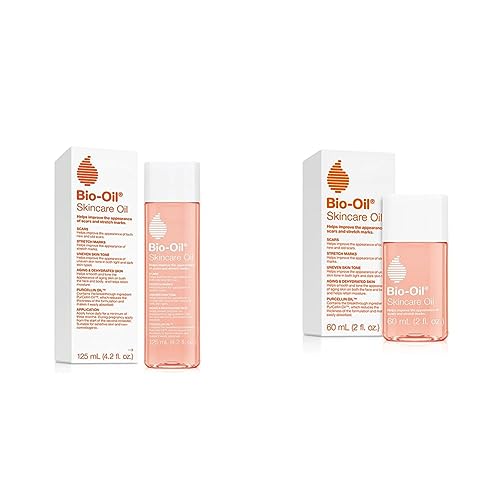 Bio-Oil Skincare Body Oils for Scars, Stretch Marks, Dry Skin, and Face Moisturizer, 4.2 oz and 2 oz - 4.2 Fl Oz (Pack of 1) + Body Oil