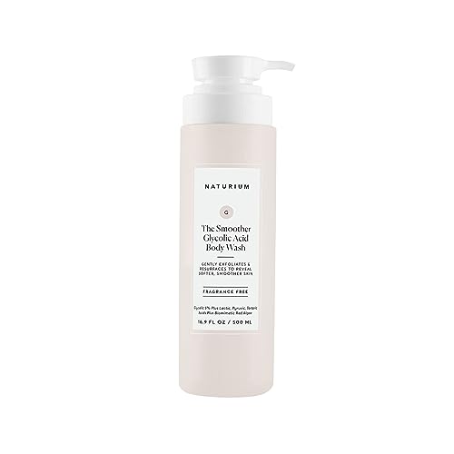 Naturium The Smoother Glycolic Acid Exfoliating Body Wash, Soft & Smoothing Cleanser, 16.9 oz - Smoother - 16.9 Fl Oz (Pack of 1)
