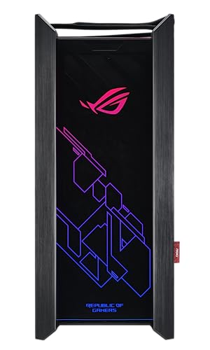 Asus ROG Strix Helios GX601 RGB Mid-Tower Computer Case for up to EATX Motherboards with USB 3.1 Front Panel, Smoked Tempered Glass, Brushed Aluminum and Steel Construction, and Four Case Fans, Black - Chassis - GX601 ROG STRIX HELIOS CASE/BK/AL/WITH HANDLE