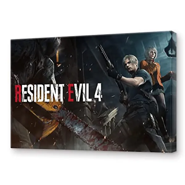 KANCAIGOU Resident Game Evil 4 game Canvas Prints Wall Art poster (1,12x18inch Framed) - 1 - 12x18inch Framed