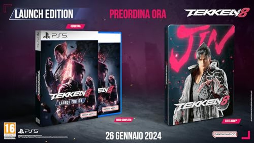 TEKKEN 8 DAY1 Edition + Steelbook PS5 (esclusiva Amazon) - PlayStation 5 - Steelbook Edition