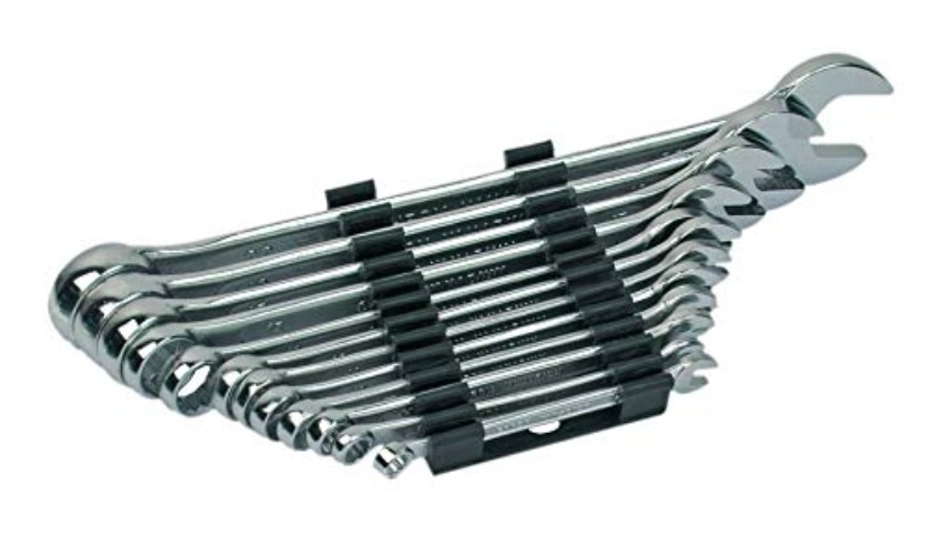 Brüder Mannesmann Gabel-Ringschüssel-Satz, 12-teilig, DIN 3113, Chrom-Vanadium-Stahl, 6-22 mm | M19652 - Single