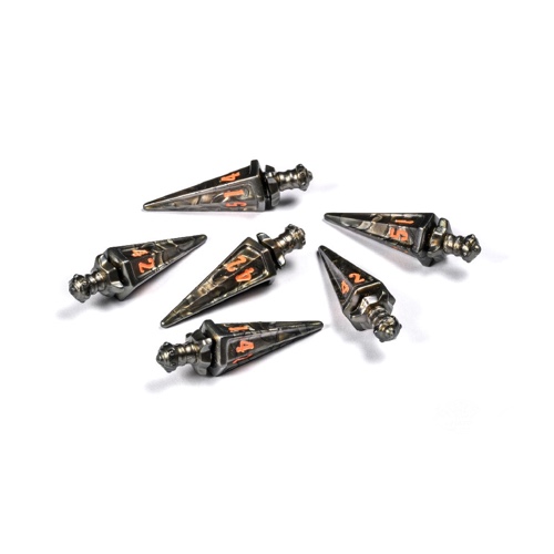 PolyHero Warrior D6 Swords - Steel (6)